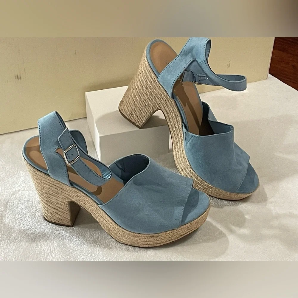 Sun + Stone Fey Blue Espadrille Sz 11 BNWOB